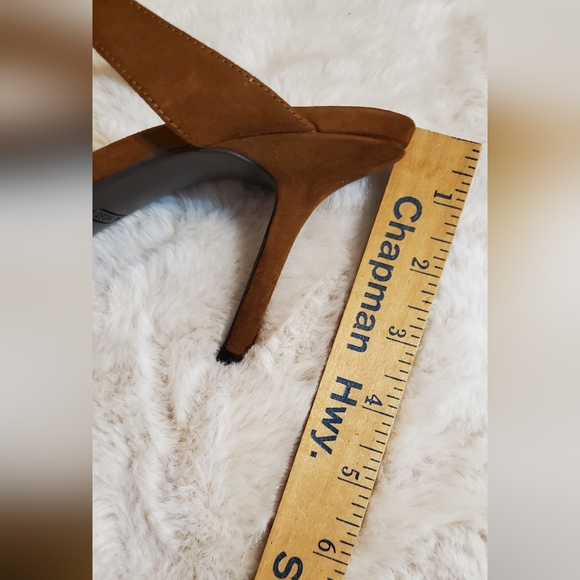 Nine West Tan Slip In Heels. Sz 11M New - Picture 5 of 10
